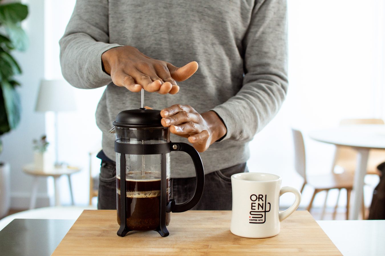 Bodum Chambord French Press Coffee Maker, Silver - Oren's Coffee NYC